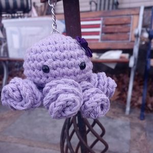 Crocheted Octopus Keychains